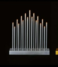 Image of 29cm Xmas 17 LED Indoor SILVER Battery CANDLE ARCH / CANDLELIER/ bridge