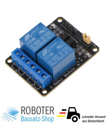 2 Kanal Relais Relay 5V High Level Modul für Arduino oder Raspberry Pi
