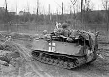 WW2 WWII Photo World War Two /  US Army Medics M29 Weasel Germany February 1945