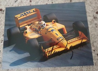 Nelson Piquet Formel 1 Lotus Honda Weltmeister original signiert