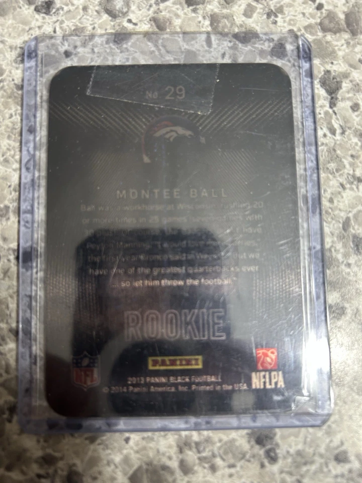 2013 Panini Black - Metal Rookies Montee Ball #29 (RC) - Image 2 of 2