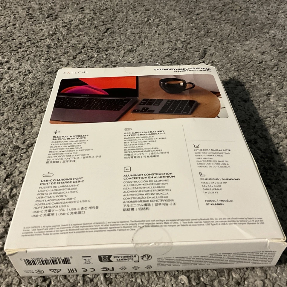 Satechi Bluetooth Extended Numeric Keypad – Slim Rechargeable 34-Key Numberpad - Image 2 of 3