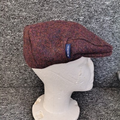 Trefriw Woollen Mills 100 % Wolle Tweed Flatcap Mütze Größe M Made in Wales UK