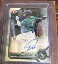 2023 Topps Bowman Chrome Jonatan Clase BCMA-JC Autograph Seattle Mariners