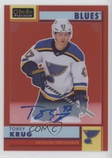 2022-23 O-Pee-Chee Platinum Retro Red Rainbow Auto Torey Krug #R-38 Auto 01ks