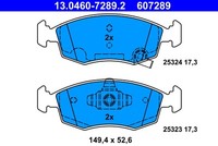 Ate 607289 Vordere BremsbeläGe FüR Fiat Panda 312 Lancia Ypsilon Ab 2011