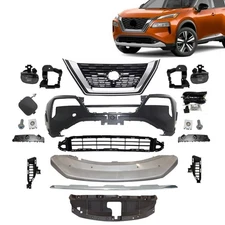 For 2021 2022 2023 Nissan Rogue Front Bumper Complete Cover Kit&Grille&Fog Light
