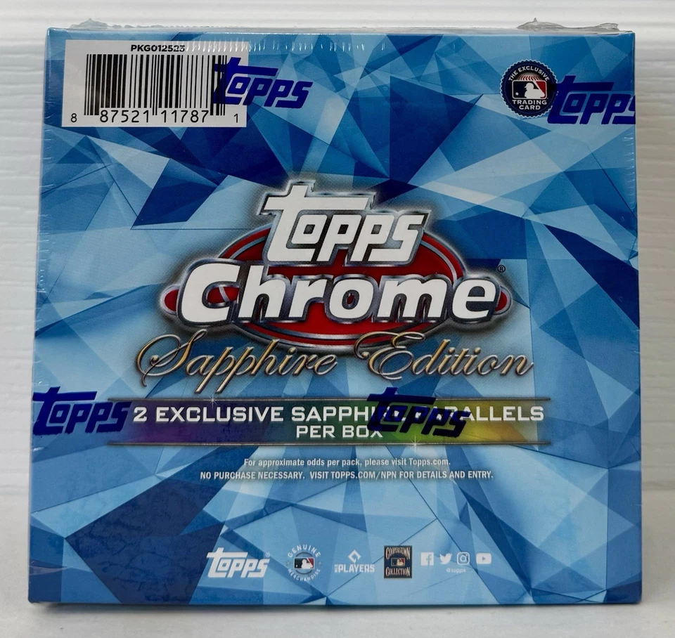 2023 Topps Chrome Baseball MLB Sapphire Edition Hobby Box Factory Sealed New - Image 2 of 4