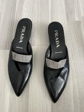 Seltene PRADA Schuhe Gr. 36 Schwarz Grau Lede...