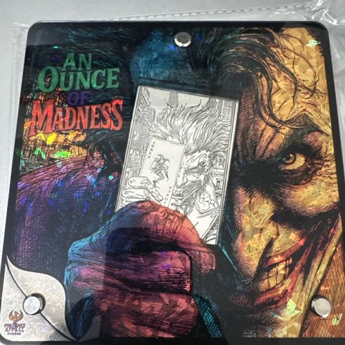 The JOKER🃏 V2 Silver Art Bar Card 1oz .999 Fine Silver In Plaque- VERY LIMITED!