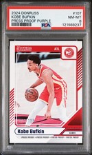 2024 PANINI DONRUSS PRESS PROOF PURPLE #107 KOBE BUFKIN 173/199 PSA 8