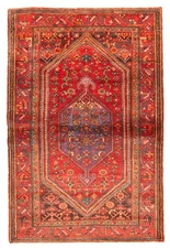 Traditional Vintage Hand-Knotted Area Rug 4'5" x 6'11" Oriental Wool Carpet