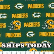 NEW Green Bay Packers NFL Quilting Sewing Cotton Fabric 58" Wide By The Yard