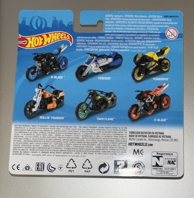 Mattel Hot Wheels Motorcycle Chopper Bike - TWIN FLAME [Green