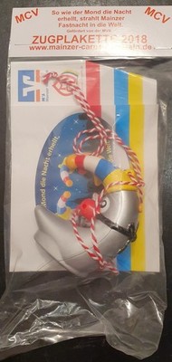 Zugplakette Mainz - 2018 - De Mond - in Silber mit Musik - Originalverpackung