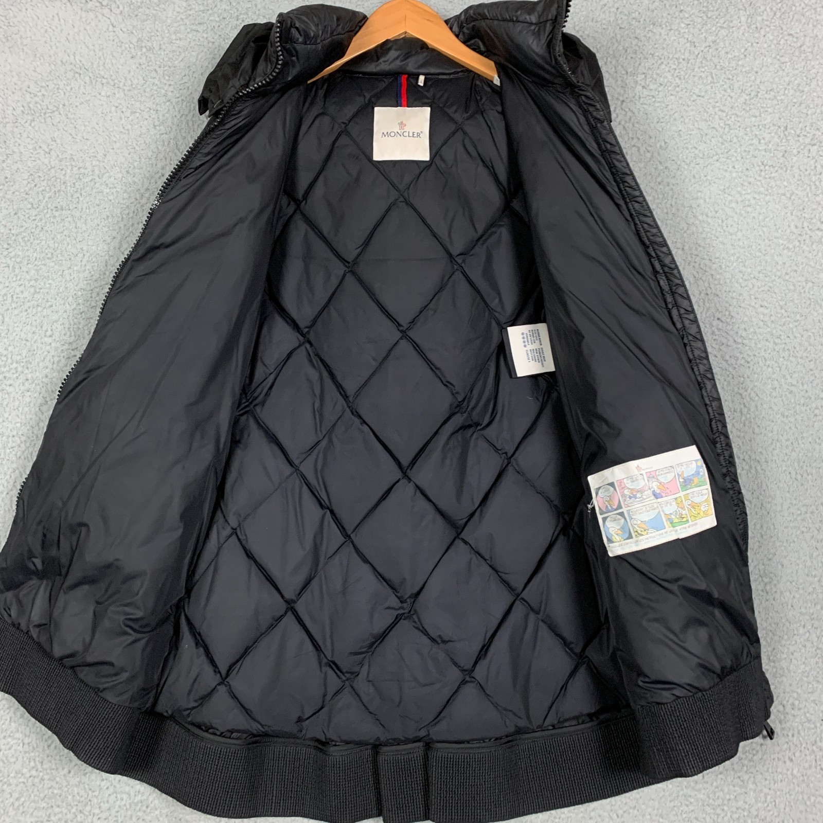 Moncler Verrerie Coat Women's 0 Black Pleat-Back Hooded Down Zip Puffer Jacket thumbnail 5