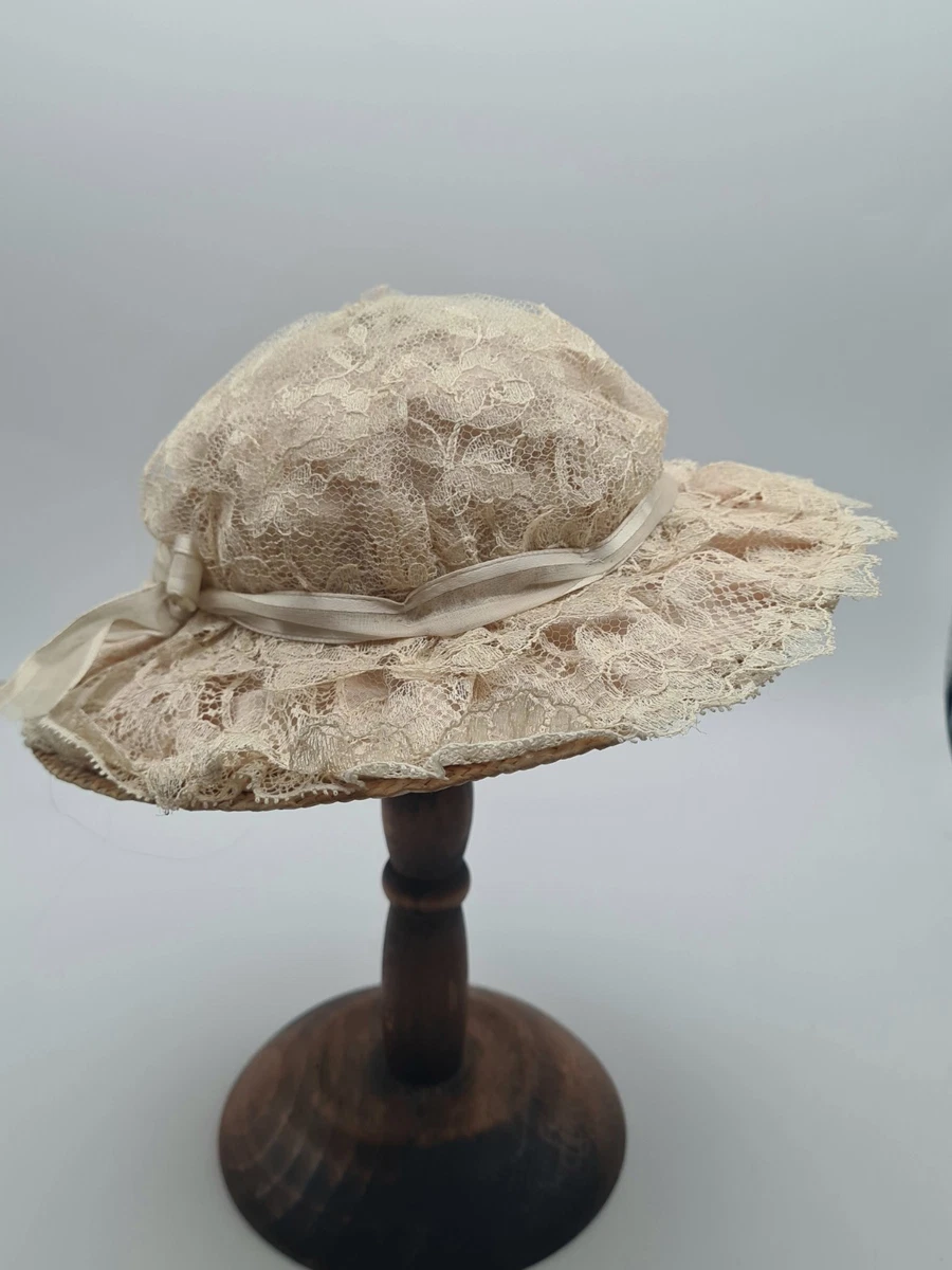 Jol Chapeau Ancen En Dentelles Pour Poupee Ancenne FOR SALE • EUR 15