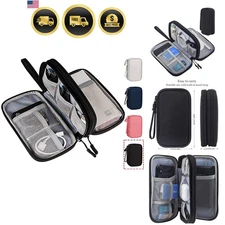 Electronics Organizer Pouch Bag Travel Accessories Cable Charger Phone SD Card