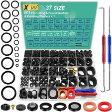 37 Size 1075 Pcs Faucet Washers O-Rings Assortment Kit for Plumbing Repair