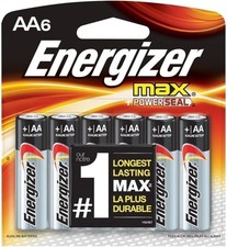 Energizer 180 AA Max Alkaline 1.5V Batteries 6x30 Pack Retail Packaging