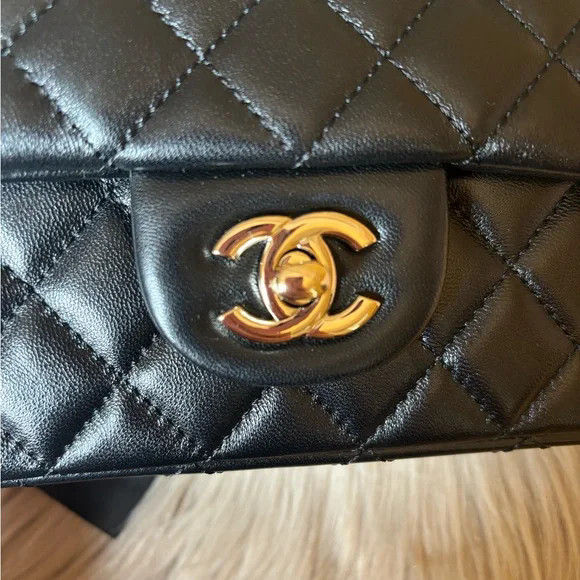 Mini Rectangular Flap Bag with Top Handle in Blac… - image 10