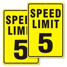 Speed Limit Sign, 5 MPH 18 x 12 inches, 5 Sign