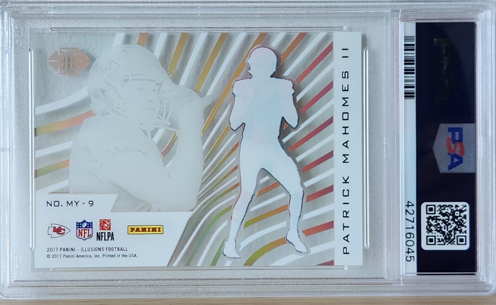 2017 Panini Illusions Patrick Mahomes II Mystique RC #9 PSA 10 GEM MINT Chiefs view 5