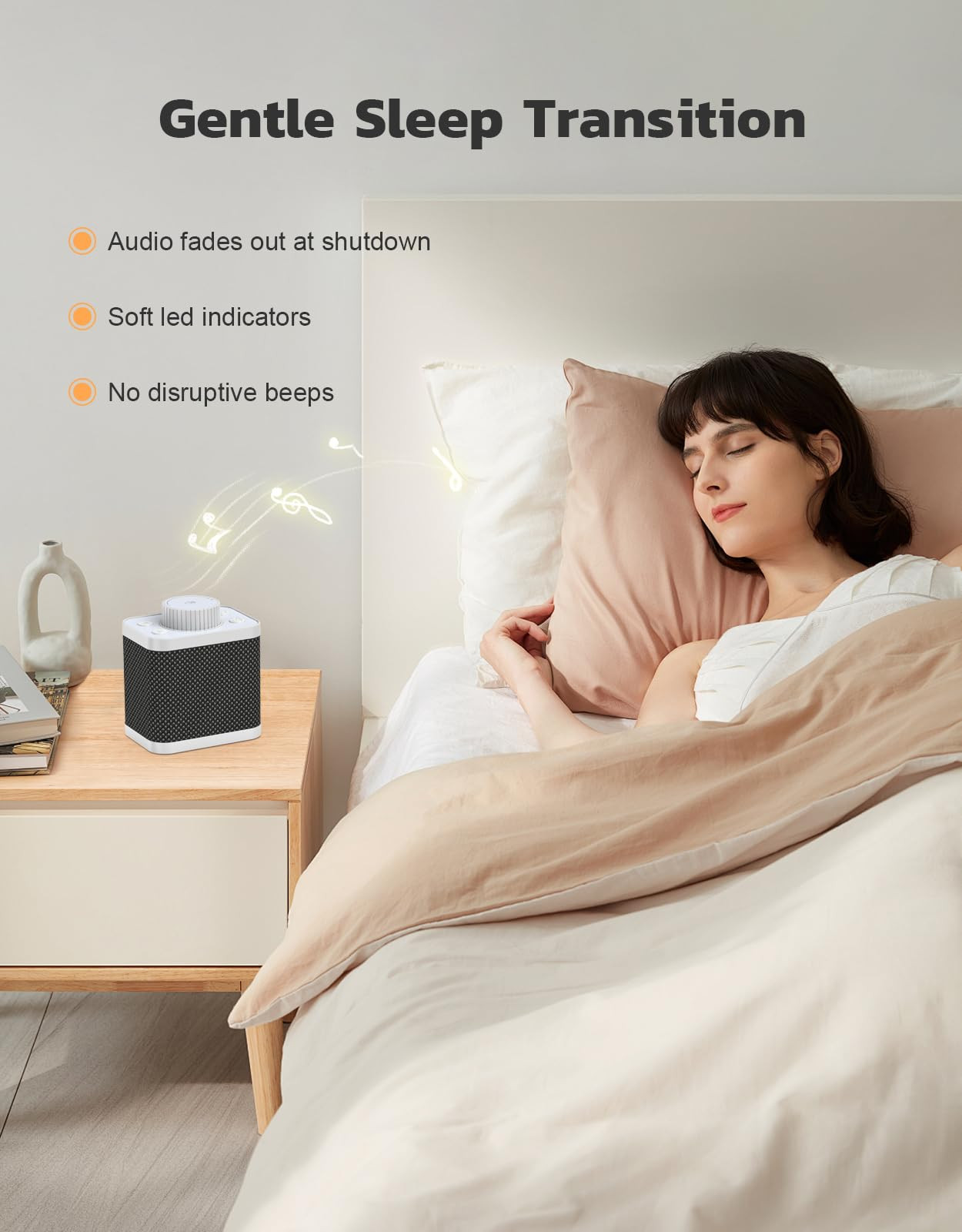 White Noise Machine With 20 Soothing Sounds Portable For Deep Restful Sleep Home