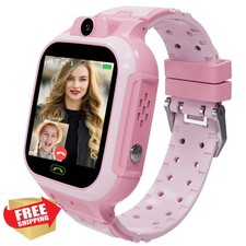 Pink 4G Kids Smart Watch GPS Tracker Video Call SOS Pedometer for Boys Girls