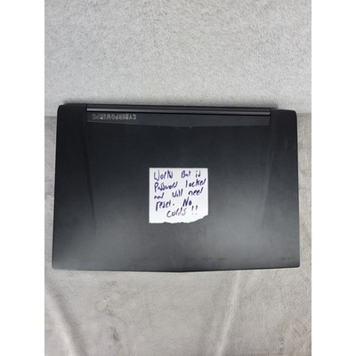 CyberPowerPC Gaming Laptop Black Password Locked No Cords For Parts or Repair