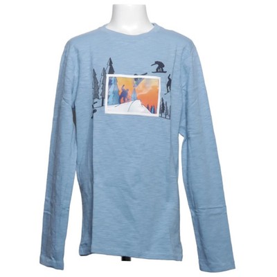 Gap Kids, Langarmshirt, Größe: 164, Blau/Mehrfarbig, Baumwolle, Print #xOO