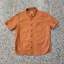 Vintage LL Bean Traditional Fit Safari Shirt Mens M Cargo Short Sleeve Button Up