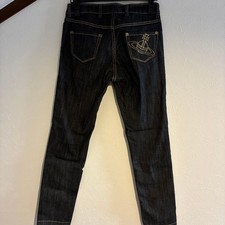 Vivienne Westwood Orb Embroidery Black Denim