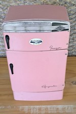 RARE Vintage Tin Litho Wolverine Toy Kitchen Refrigerator Pink 50s and Food