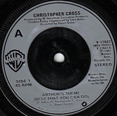 Christopher Cross - Arthur's Theme (Best That You Can Do) (7'', Inj)