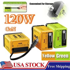 2 In 1 GaN Charger Scalable 120W Max Fast Charger Module With Type C & USB Ports