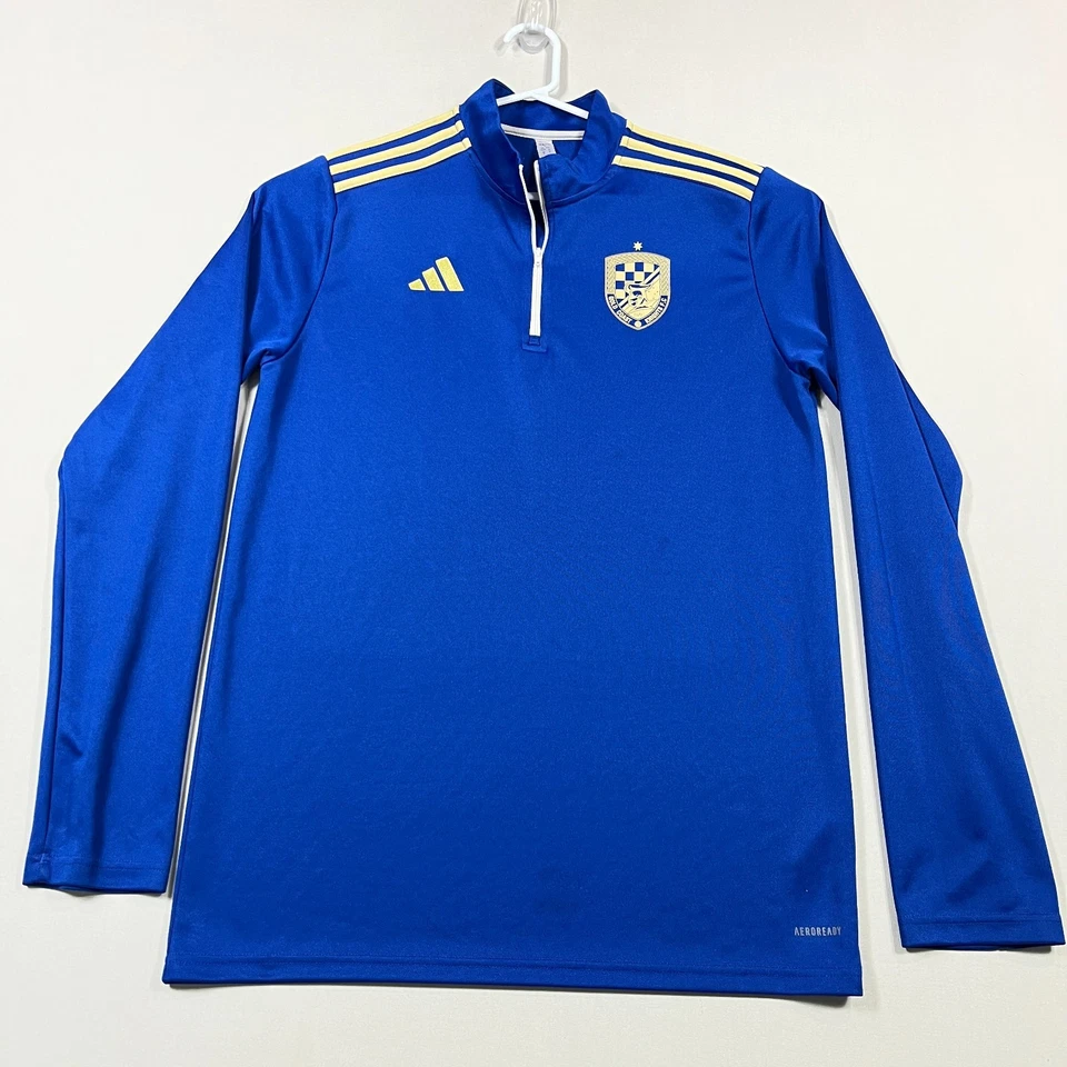 Adidas Gold Coast Knights Blue Football Pullover Training Shirt Mens Large L