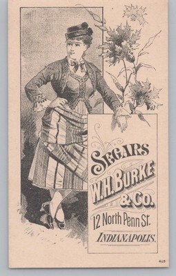 Victorian W.H. Burke & Co. Segars Trade Card Tobacco Advertising