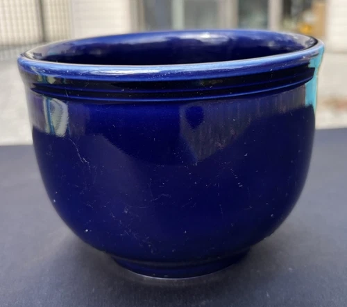 Post 86 Retired Fiesta Cobalt Blue Jumbo Chili Bowl 2nd Quality Good Used Cond.