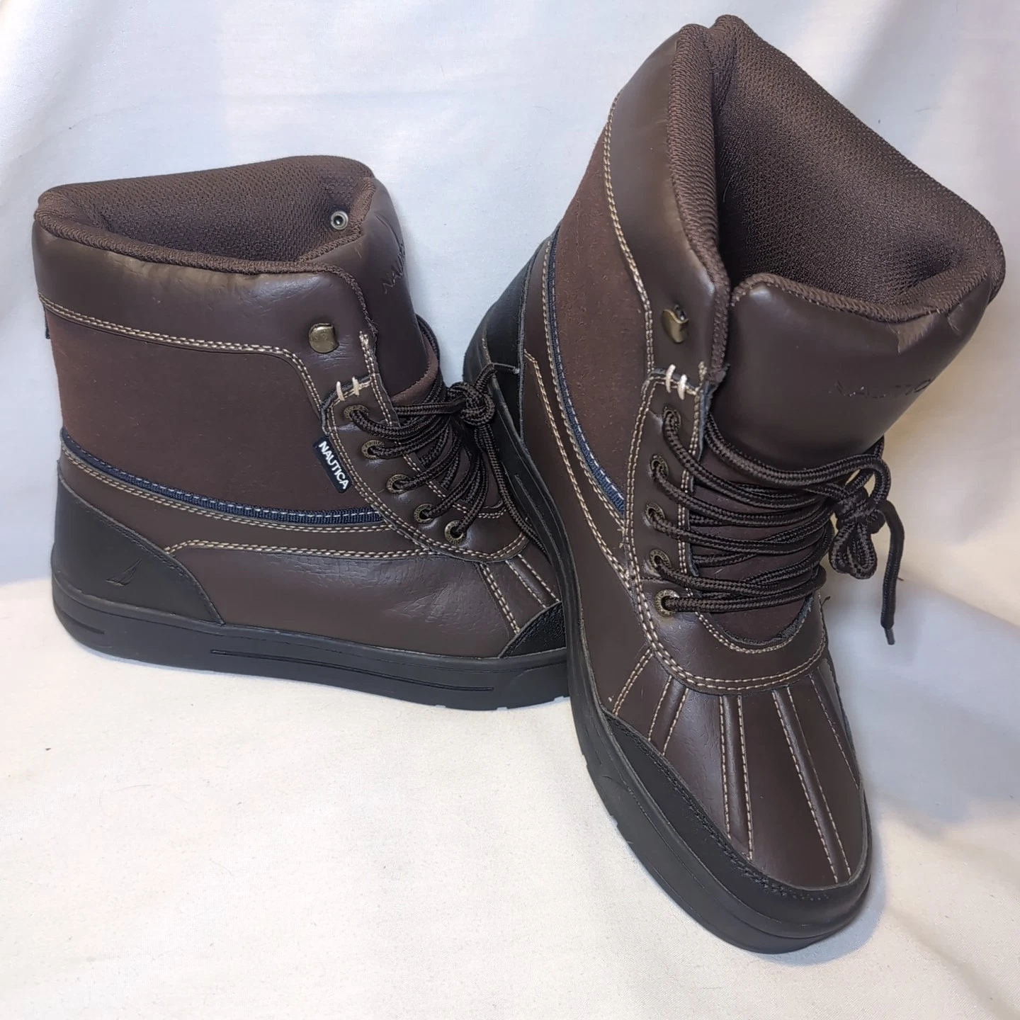 Nautica LOCKVIEW Brown Duck Boots-Waterproof Shell Mens 11 EUC