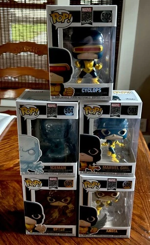 Set Of 5 Funko Pop X-Men 80 Years #502,#503,# 504,# 505,and #506