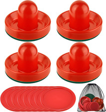 Air Hockey Strikers and Pucks Set with Drawstring Bag for Game Tables