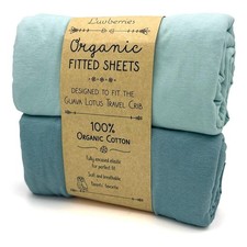 Guava Lotus Travel Crib Sheets Set of 2 100 Organic Cotton Fitted Sheets...