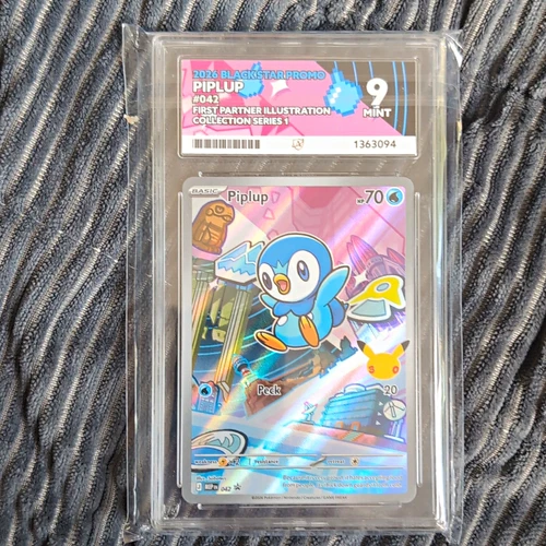 Pokémon TCG Piplup #042 2026 Black Star Promo Holo Ace Grading 9