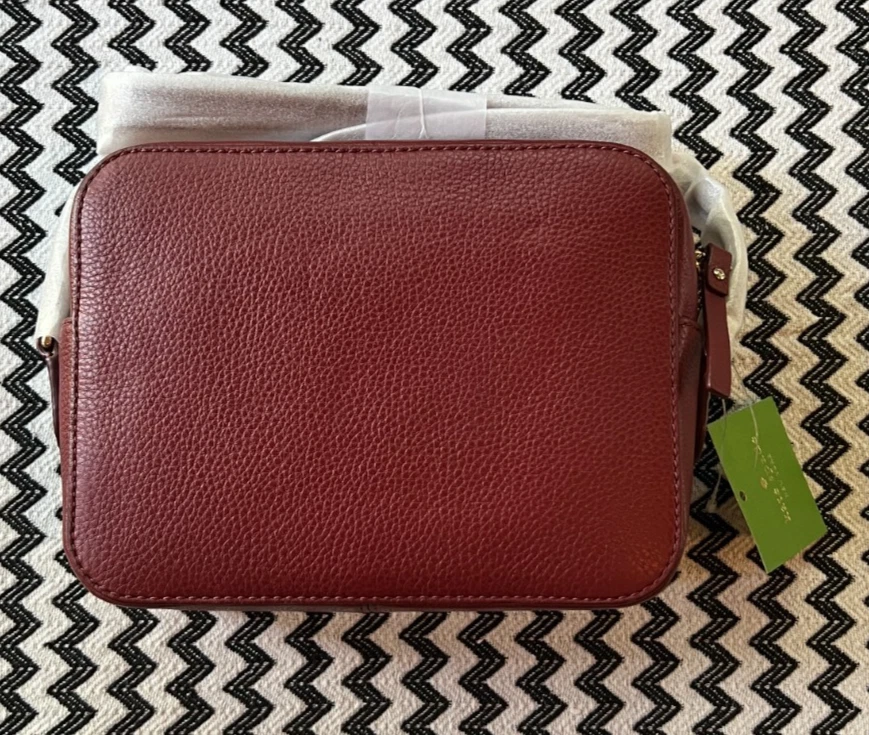 Borsa a tracolla Kate Spade NY Hayes Siena in pelle con fiocco NUOVA con sacchetto antipolvere