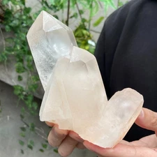 720g Natural Clear white crystal quartz point cluster specimen Chakras Healing