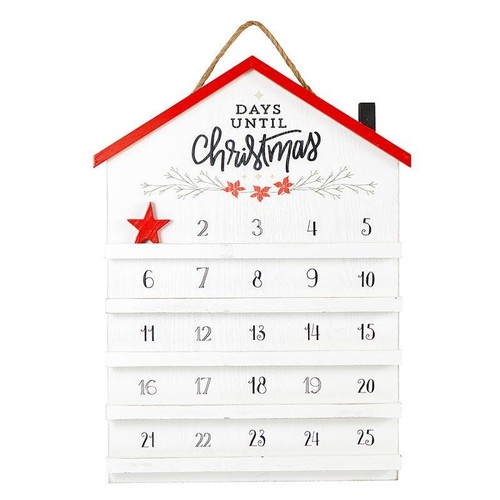Advent Calendar White or Red Pack of 2 Size 16 in W x 23 in H x 0.25 in D - 第 1/4 張圖片