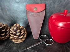 Handmade Scissors Case, Leather Manicure Case, Custom Scissors Pouch Handcrafted