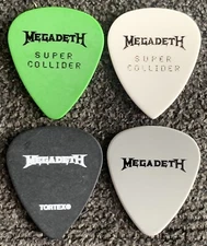 MEGADETH Guitar Pick DAVE ELLEFSON JAMES CHRIS Lot of 4 Tour Picks Pic Plectrum