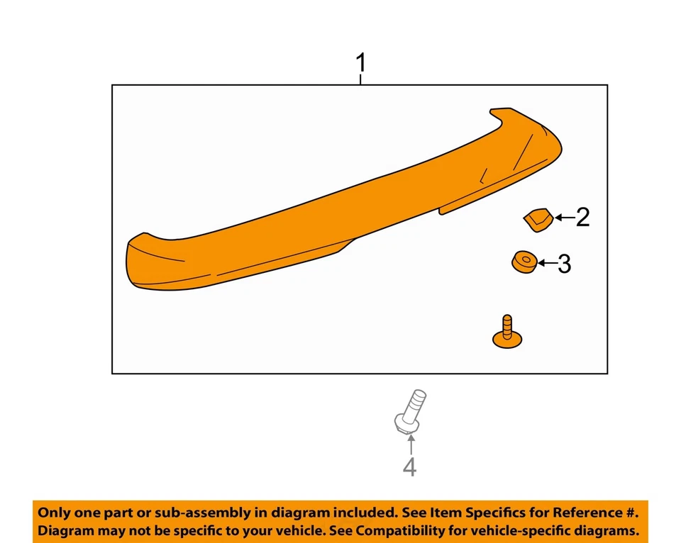 Used Rear Spoiler fits: 2011 Chevrolet Equinox Rear Grade A - Image 3 of 4